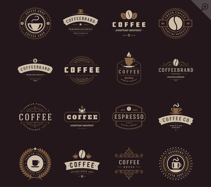 Contoh desain coffee shop brand