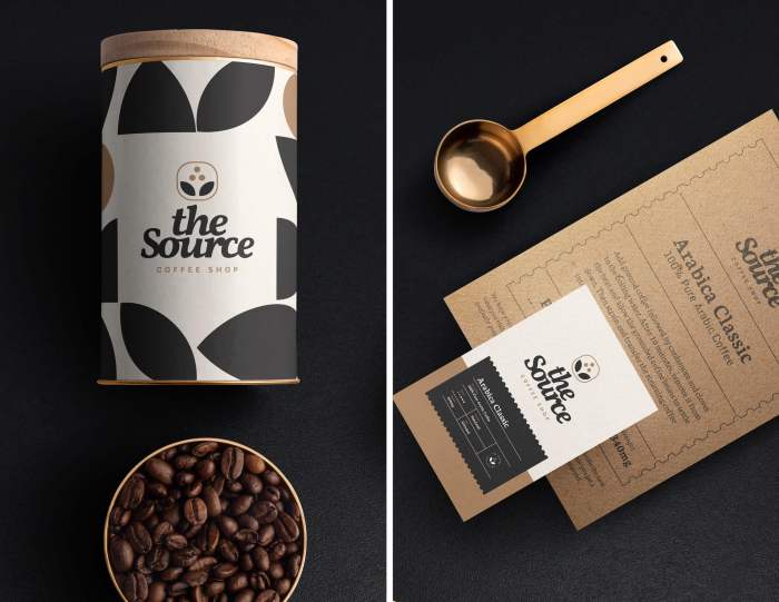 Contoh desain coffee shop brand